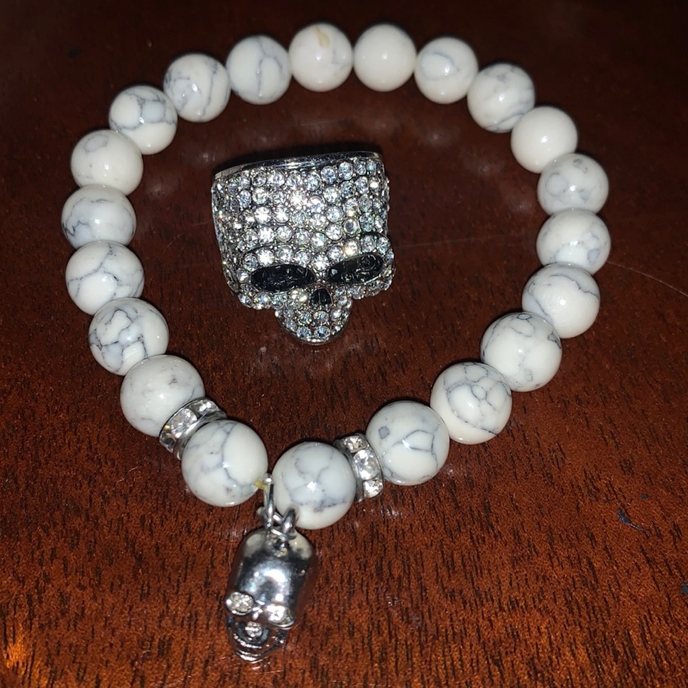 Skull Bracelet and skull ring